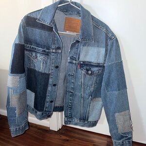 Levi's Blue Denim Patchwork Trucker Jacket
